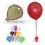 Cake Box Helium Shape Balloon Weights Birthday Wedding Heart Party Decoration