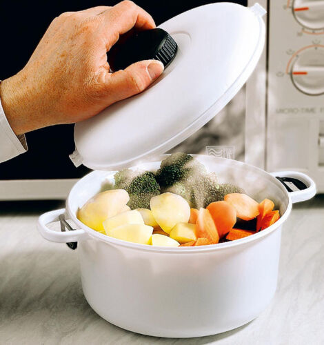 Micro-ondes autocuiseur 2.8 L Micro Facile Cook Steamer pot de Légumes Riz Pâtes 