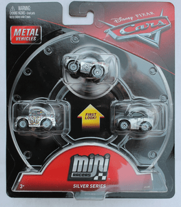 Chick Natalie Disney Pixar Cars 3 PACK Mini Die Cast Racers Silver Series King