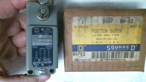SQUARE D CLASS 9007 80762 POSITION SWITCH TYPE AW 12 LIMIT SWITCH LEVER ARM