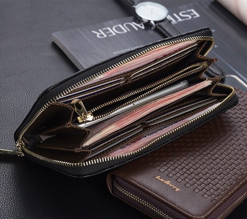 Men’s long Wallet Big Capacity Luxury Brand Male Casual Zipper Coin Clutch purse