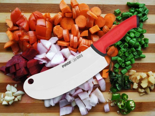 Zwiebelmesser Wiegemesser Beil Pirge Zirh 23cm Gebogen Rutschfest Profi Satir