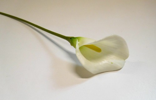 CALLA FIORE SETA FIORE ARTE ARTE pianta 60 cm Bianco crema n-12284-0 f2