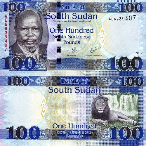 SOUTH SUDAN 100 Pounds Banknote World Paper Money UNC Currency Pick p15c 2017