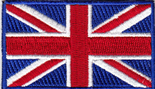 UNITED KINGDOM FLAG 2 1/2" Iron On Embroidered Patch UK 