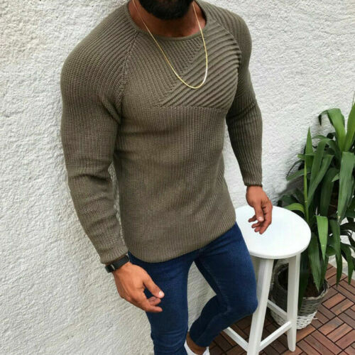 Abetteric Men Autumn High Street Pullover Knitted Outwear Mid-Long Sweaters 
