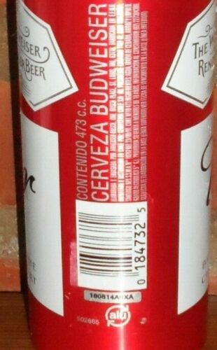 empty  Bottle Beer aluminum Budweiser Imported Uruguay  #502665