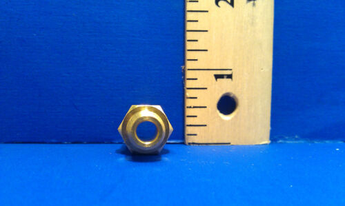Solid Brass Hex Adapter Fitting Reducer 1//8 Male 1//4 Male NPT Air Fuel Water