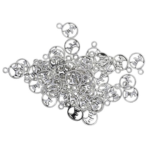 50 Stück Dog Design Legierung Schmuckherstellung Halskette Armband Ohrringe