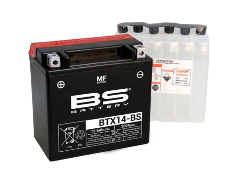 Batterie BS BATTERY BTX14-BS YTX14-BS CBTX14BS BTX14 YTX14BS NEUF 150x87x145 