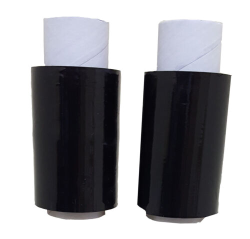 10 Rollen Stretchfolie 23my Wickelfolie Verpackungsfolie Schwarz 0,2 kg 100mm