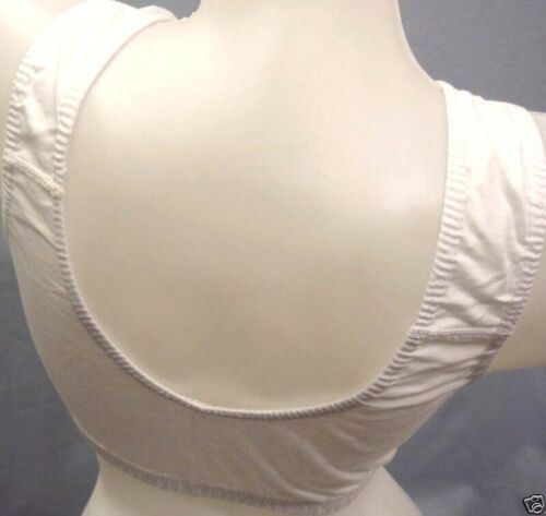 CITY BRA Ultra comfort cotton overhead vest crop top bra White 40B 