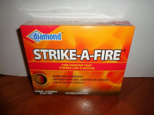 Diamond Strike-A-Fire Fire Starters 48 Count Box w//Free Priority Mail Shipping
