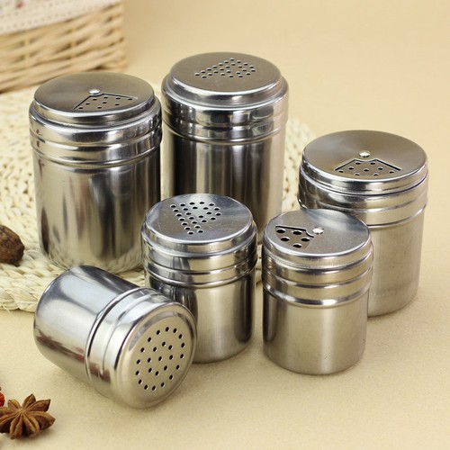Acier Inoxydable Spice Bouteille Salière Poivrière Sel Poivre Assaisonnement Condiment Boîte Barbecue