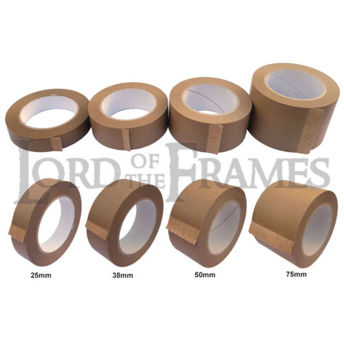 25mm 38mm 50mm 75mm x 50m Rolls Eco 25 Tape Picture Framing Backing Kraft Paper