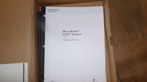 Details about  &nbsp;NEW  Micro Motion 20002158 Elite Sensors Installation Manual  *FREE SHIPPING*