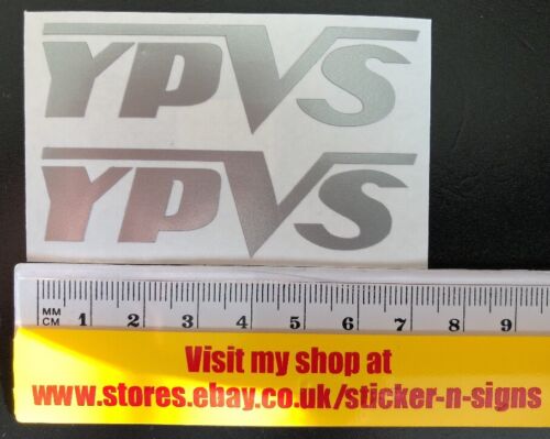 2x Silver YPVS Sticker Decal 70mm  X 20mm Stickers Decal