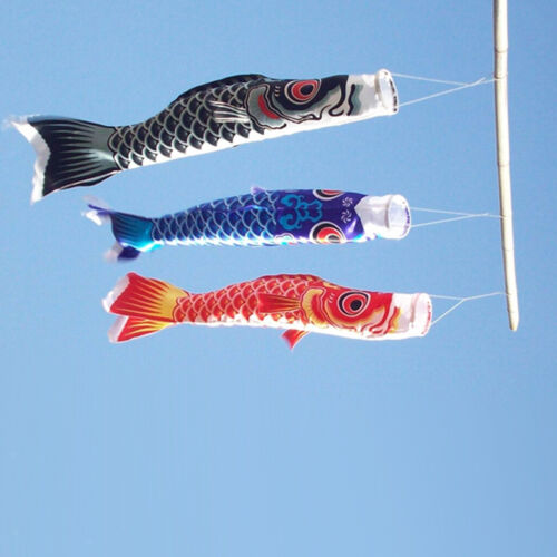 2 stücke 100 cm Koi Nobori Japanischen Stil Bunte Karpfen Wind Socke 