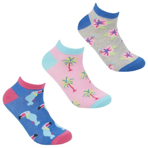 Trainer Liners 6 pairs Girls Kids Novelty Cotton Rich Mermaid Design Socks