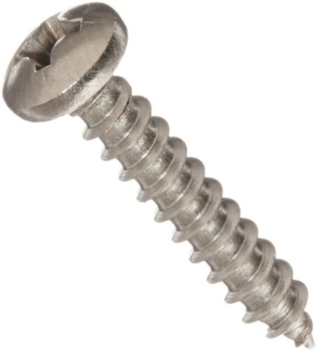 4.2mm x 1-1/2" 38mm Stainless Screw 304 Tapper SS Qty 10 Pan Self Taping 8g 