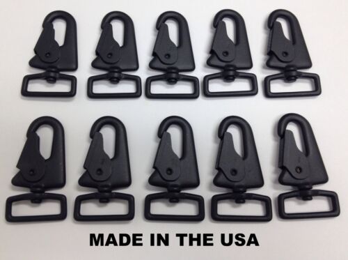 x10 USA MADE HK H/&K Clip 1/" Style Swivel Sling Clip Snap Hook Quick Release BLK