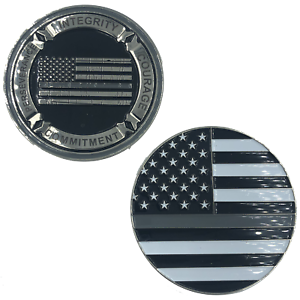 Thin Gray Line Core Values Challenge Coin Police Correctional Officer Correction