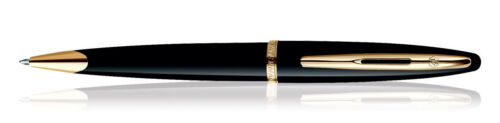 Waterman Carene Premium Sea Black GT Ballpoint Pen Gold Trim Medium Nib Gift Box
