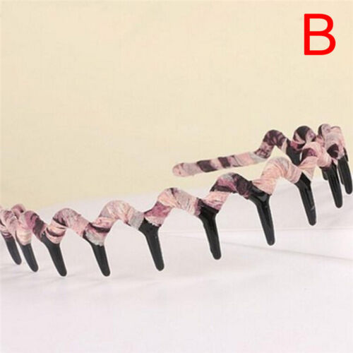 Women Wave-Shaped Leopard Toothed Hair Hoop Headband Hair Band Jewelry Trendy TK 