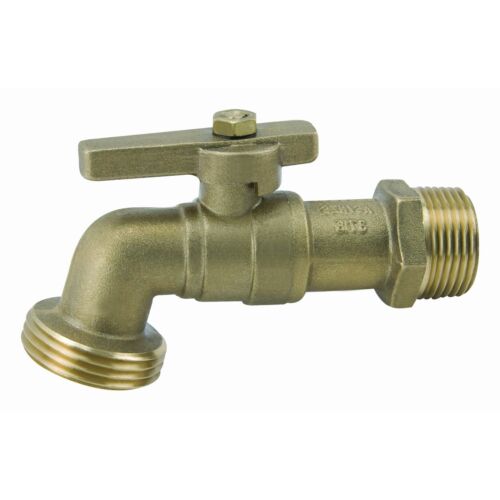 15mm Or 20mm Lever Handle Kinetic GARDEN TAP HOSE COCK 1/4 Turn Rough Brass 