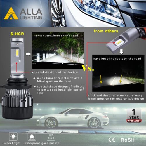Alla Lighting Combo 9005 9006 LED Headlight Bulb High Low Beam Kit forGMC Sierra