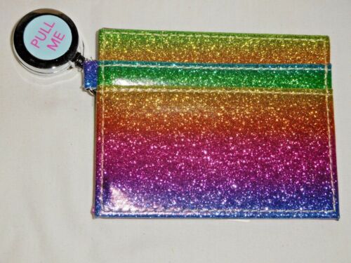 Details about  / RAINBOW METALLIC RETRACTABLE ID HOLDER WALLET NEW WITH TAG $20