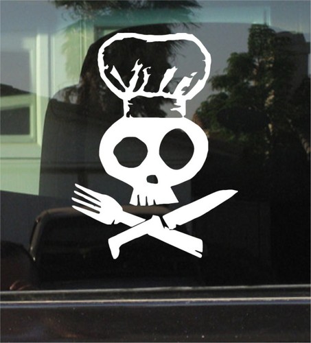 environ 20.32 cm Vinyl Decal//Autocollant Pirate chef//Cook 8 in