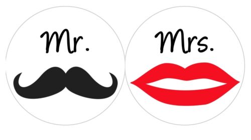 108 Mr & Mrs Stickers Wedding Favors Shower Favors Hershey Kiss Labels 