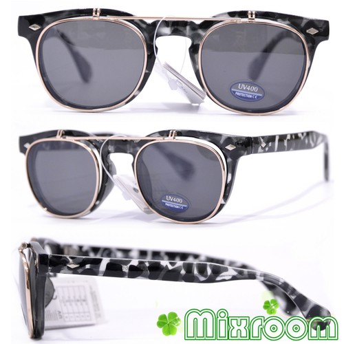 OCCHIALI DA SOLE DOPPIA LENTE RETRò VINTAGE FLIP UP STEAMPUNK SUNGLASSES 1866