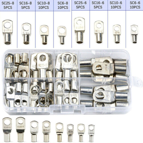 60pcs Electrical Wire Copper Lug Battery Cable Ring Connector Terminal s ^P
