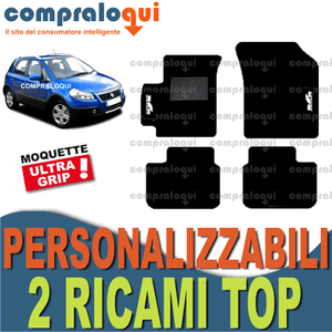 per FIAT 16 sedici TAPPETINI tappeti AUTO SU MISURA in MOQUETTE 2 RICAMI TOP