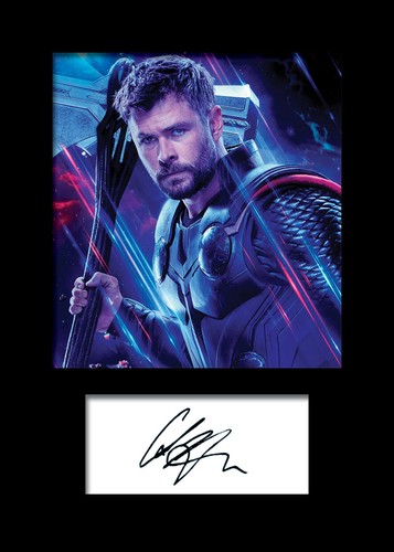 FREE DELIVERY CHRIS HEMSWORTH #7 A5 Signed Mounted Photo Print
