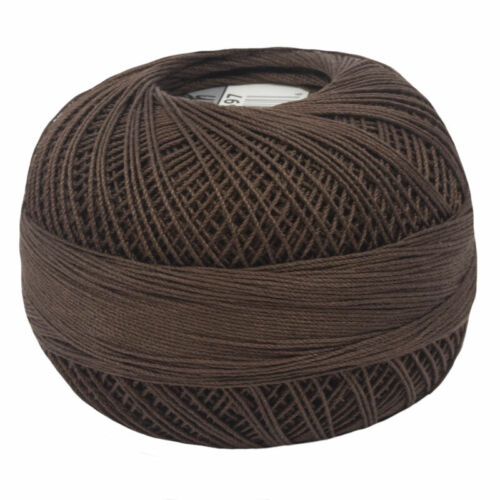 Lizbeth Egyptian Cotton Crochet Thread Size 10 Color 697 Dark Fudge 