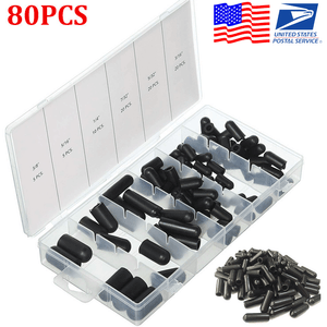80pcs Boxed Rubber Carburetor /& Manifold /& Vacuum Hose Cap Assortment 3//16/"-3//8/"