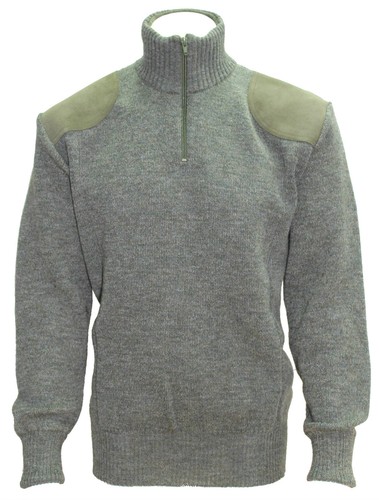 fleece lined collar /& cuffs 100/% Wool Zip Roll Collar Country Jumper #14131