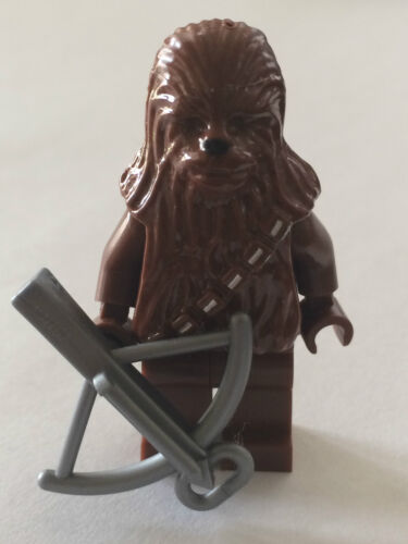 *BRAND NEW* Lego Minifig Star Wars CHEWBACCA with PEARL GRAY CROSSBOW 