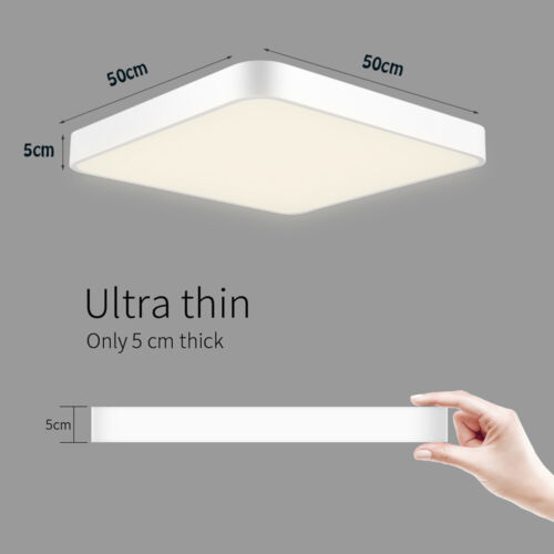 Ultraslim Deckenleuchte LED Badleuchte Deckenlampe Dimmbar Silber Flurlampe NEW