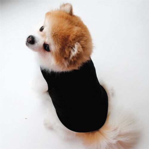 Plain Pet Dog Cat Spring Summer Clothes T-Shirt Puppy Cotton Vest Coat Costumes