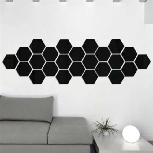 3d Glass Mirror Tiles Wall Sticker Square Self Adhesive Stick On DIY Decor new 
