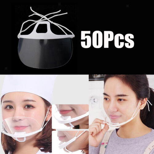 Clear Safety Mouth Shield Cover Anti-fog Face Shield Kitchen Protector