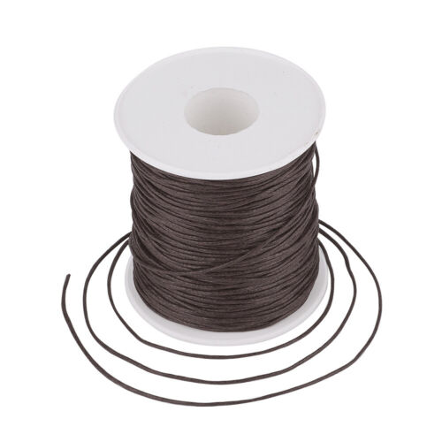 100yds//Roll Waxed Cotton Threads Round Beading Cords Strings Spool Tiny 1mm DIA