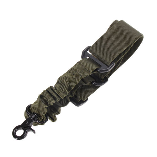 1 Single Point Adjustable Bungee Rifle Airsoft Sling Strap Hook Durable