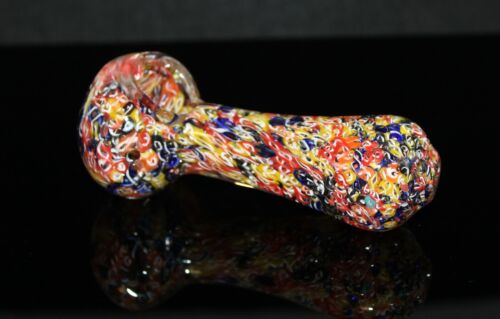 4/" COLOR CRACKLE Tobacco Smoking Glass Pipe Bowl THICK GLASS Pipes