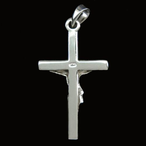 Classic Crucifix Cross Pendant in SOLID 925 Sterling Silver NEW!
