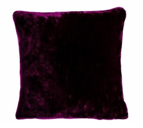 New Plain Faux Fur Cushion Covers Free Postage 45x45 cm 18 x 18 inches